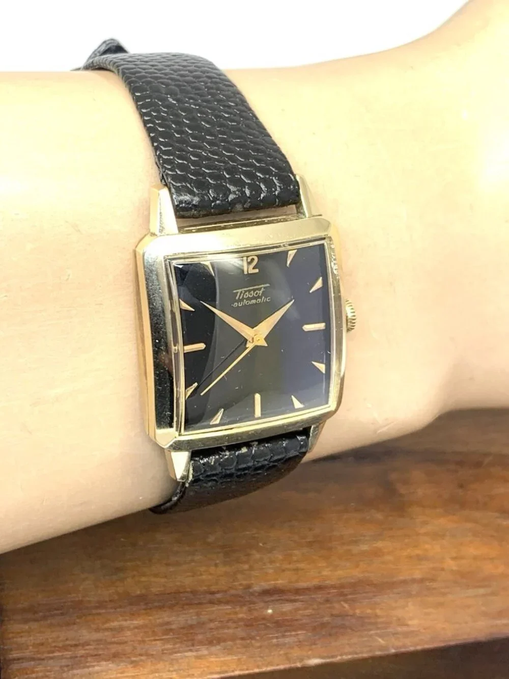 Tissot Men's Watch Swiss Automatic Vintage 1950's Tank 10k Gold Filled Case